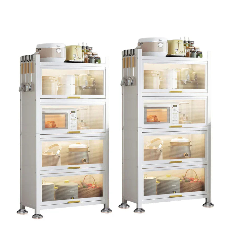 Kit de 2 armoires multifonctionnelles en acier