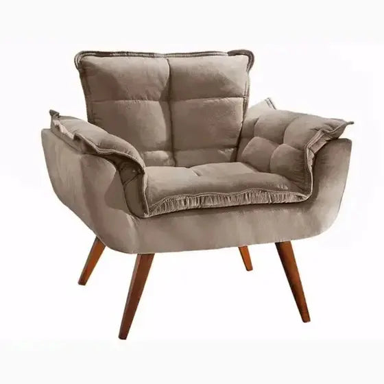 Kit de 2 fauteuils décoratifs Opala avec pieds en forme de bâton